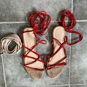 Club Monaco lace up sandals